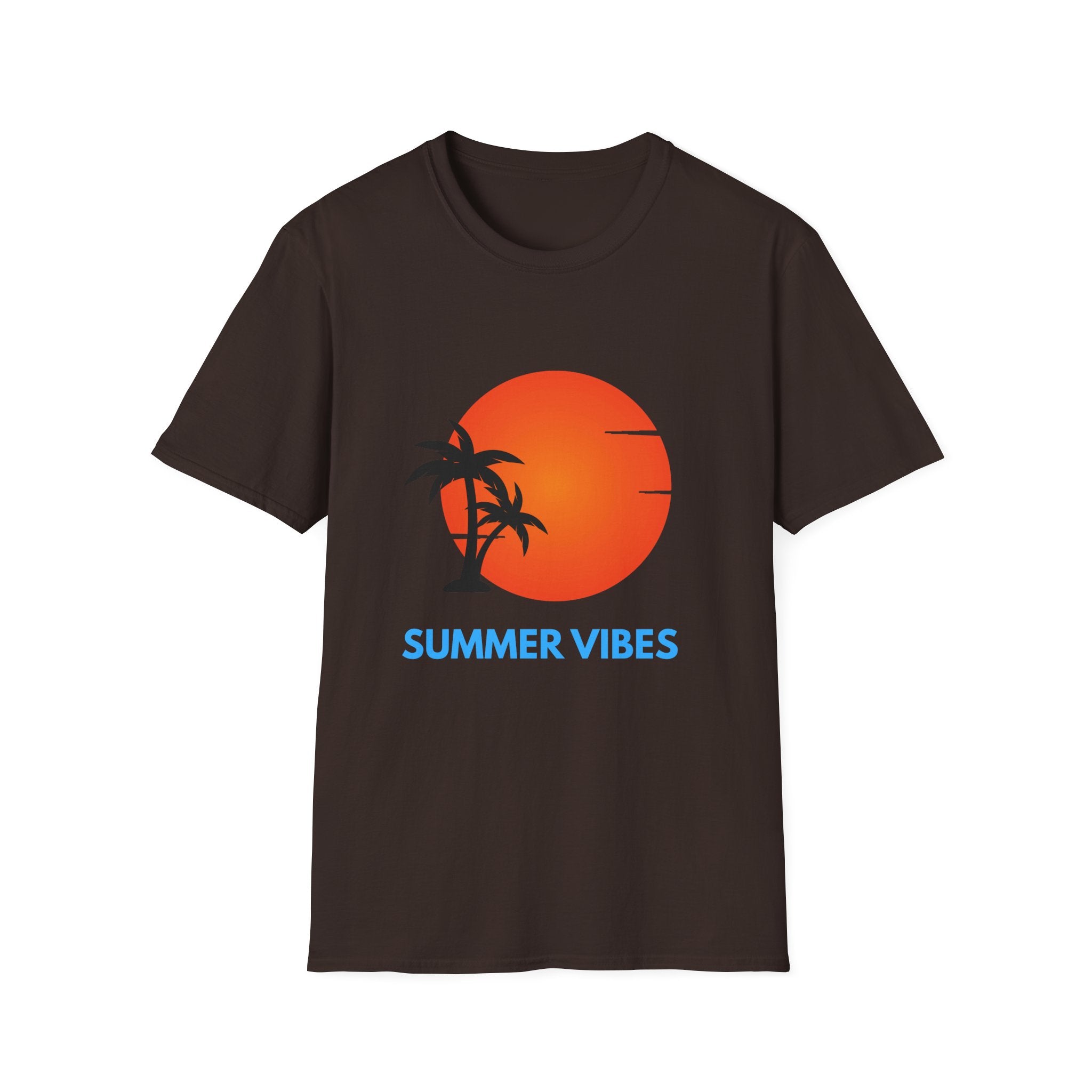 Sunset Palm T‑Shirt — "Summer Vibes" Tropical Beach Tee