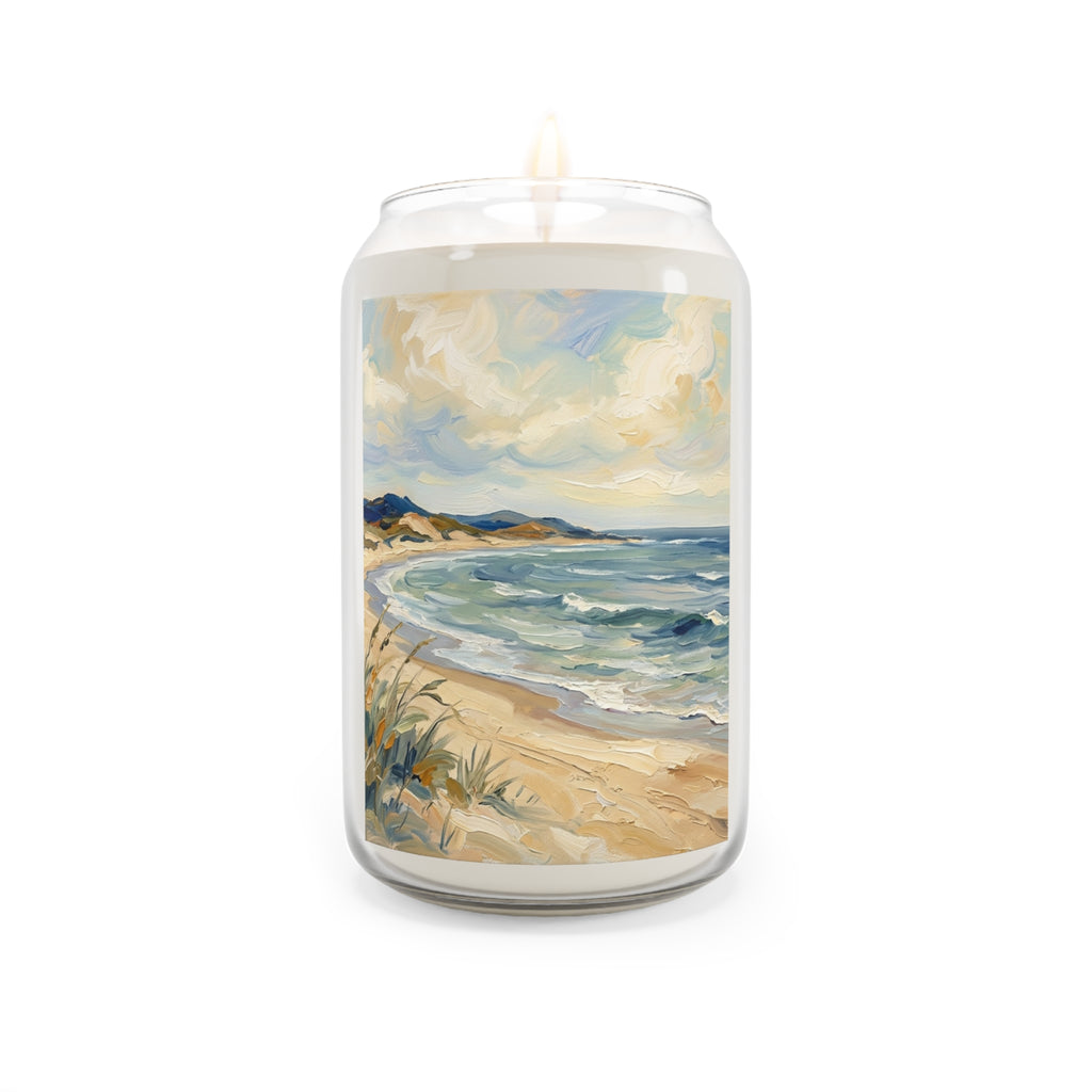 Coastal Breeze Scented Soy Candle — 13.75 oz (Seaside Beach Art)