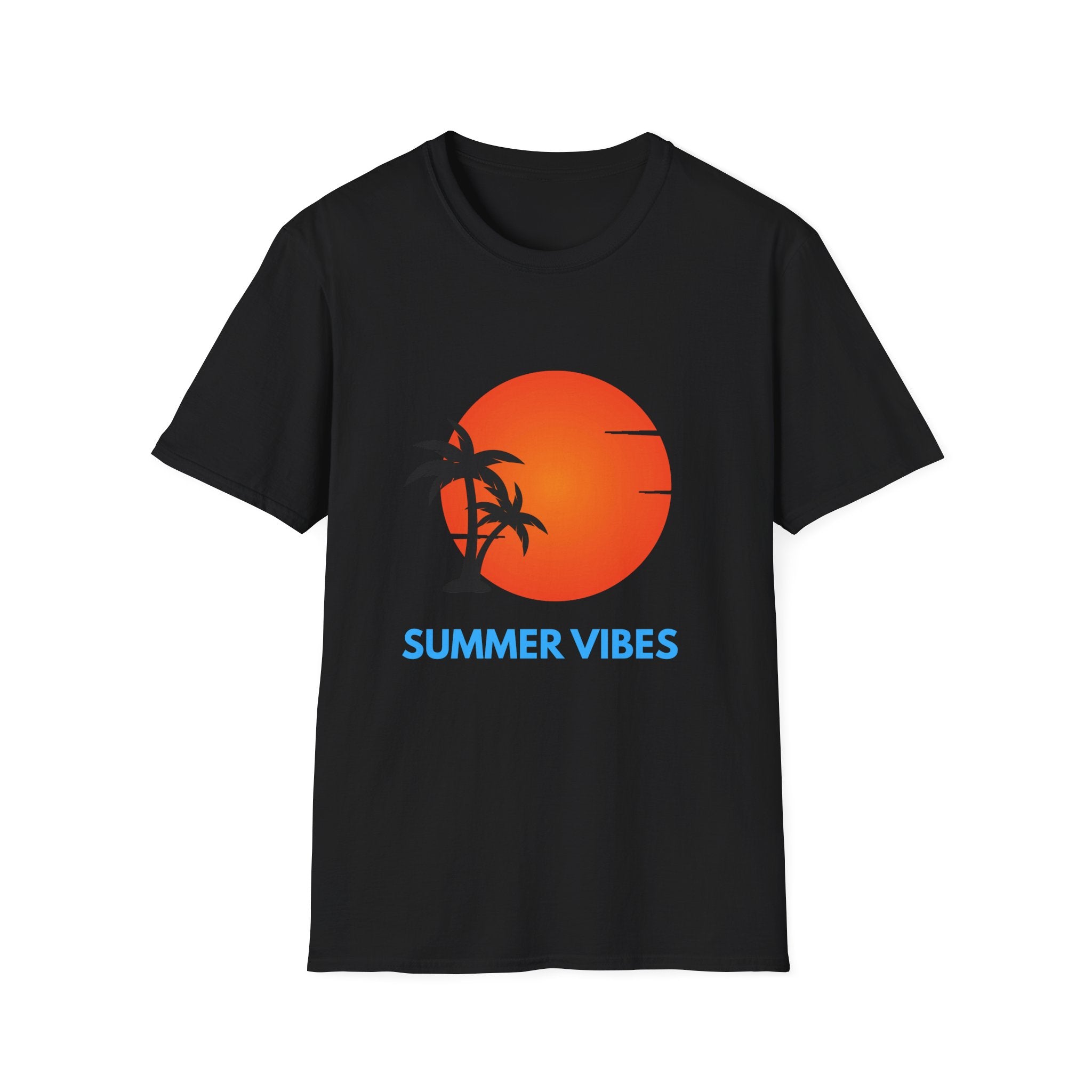 Sunset Palm T‑Shirt — "Summer Vibes" Tropical Beach Tee