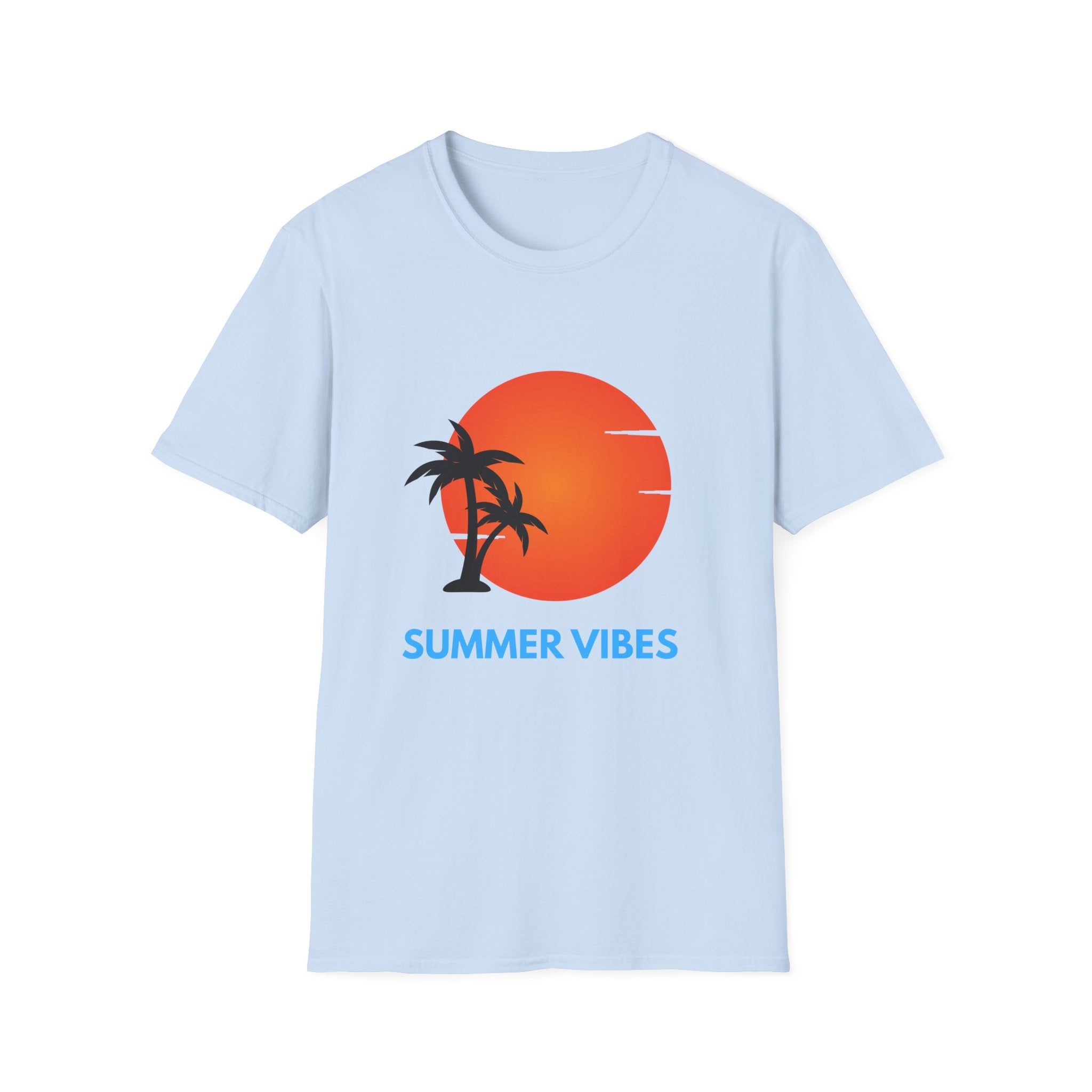 Sunset Palm T‑Shirt — "Summer Vibes" Tropical Beach Tee