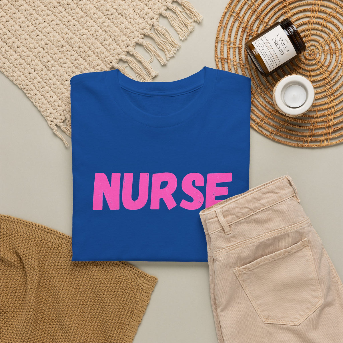 NURSE Pink Text T-Shirt