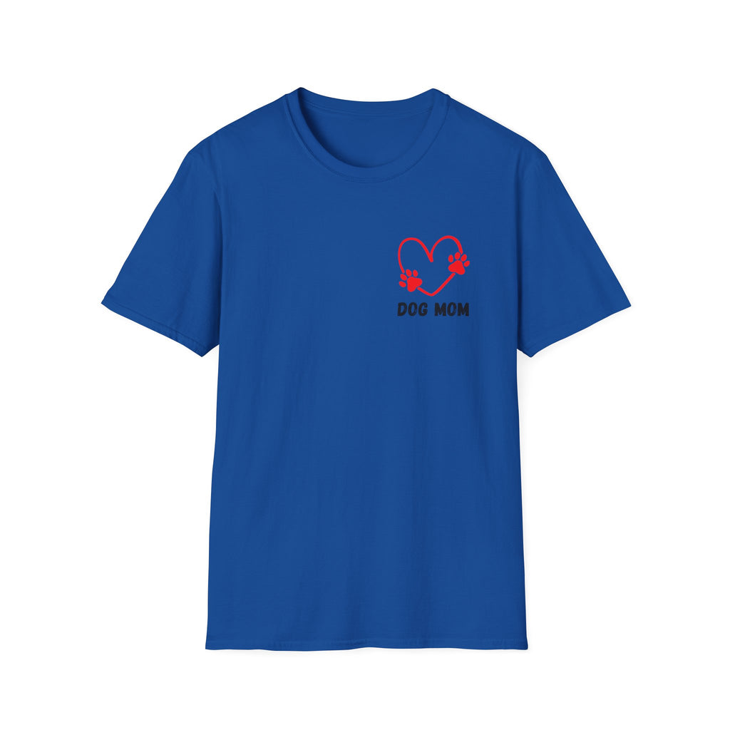 Dog Mom T‑Shirt — Heart Paw Print Tee for Pet Lovers