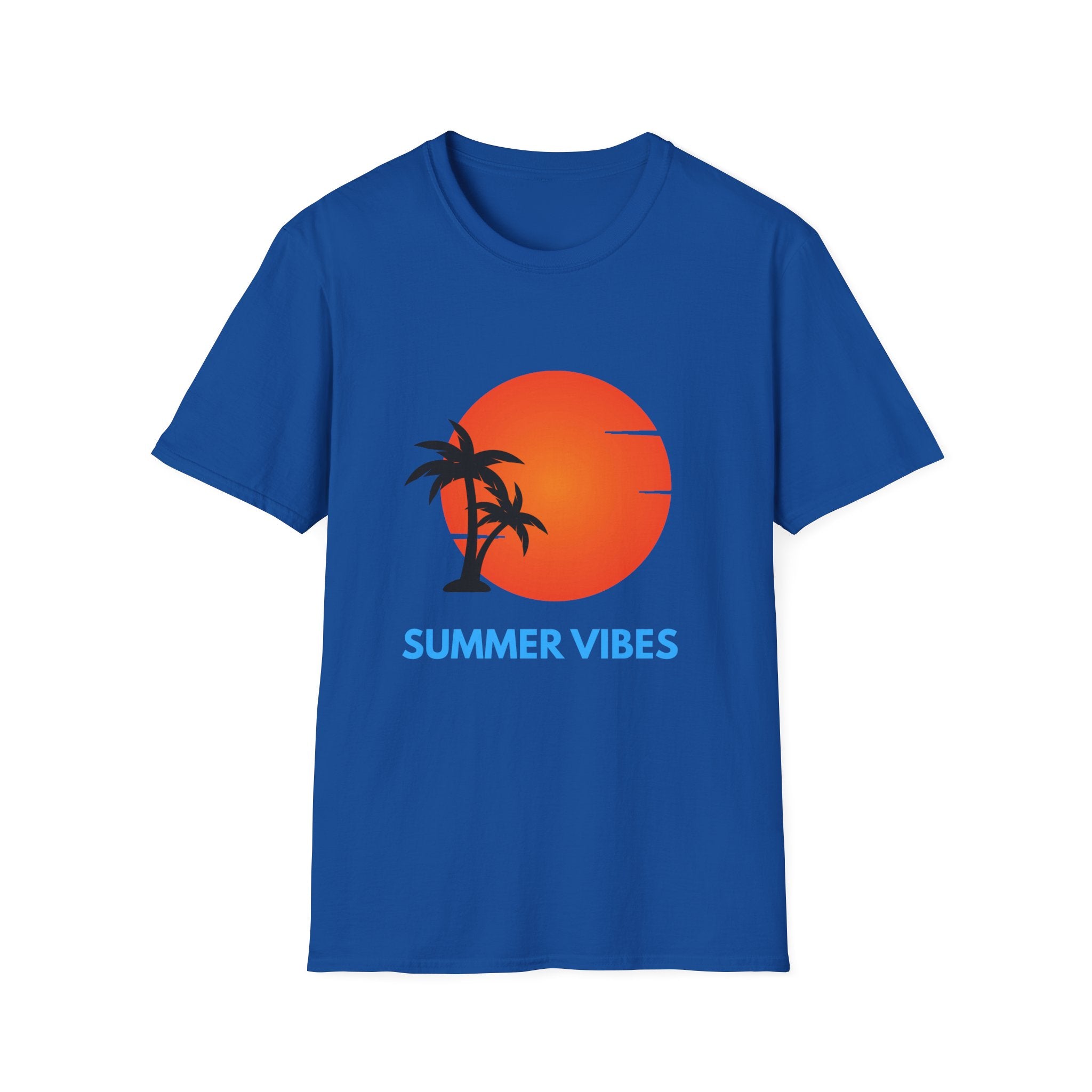 Sunset Palm T‑Shirt — "Summer Vibes" Tropical Beach Tee