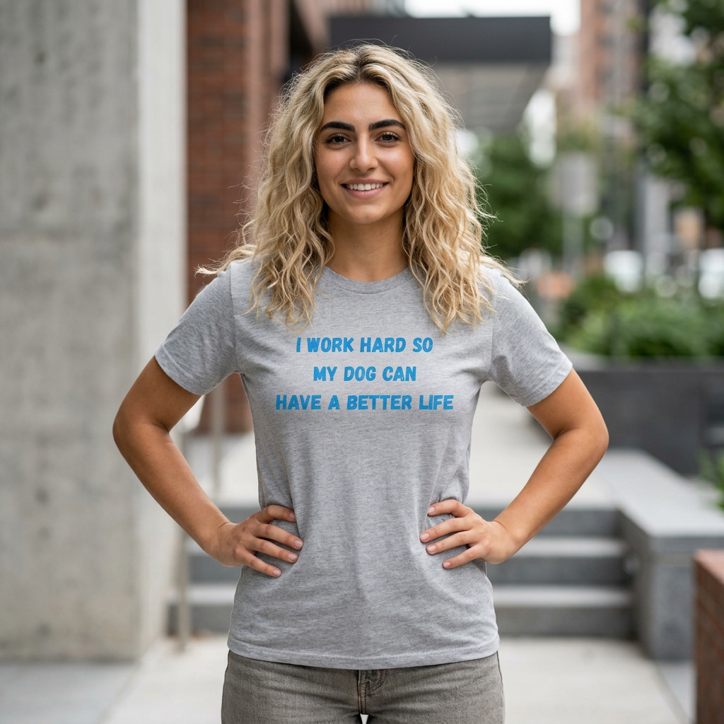Dog Lover T‑Shirt — "I Work Hard So My Dog Can Have a Better Life"