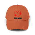 Dog Mom Distressed Cap - Heart Paw Baseball Hat