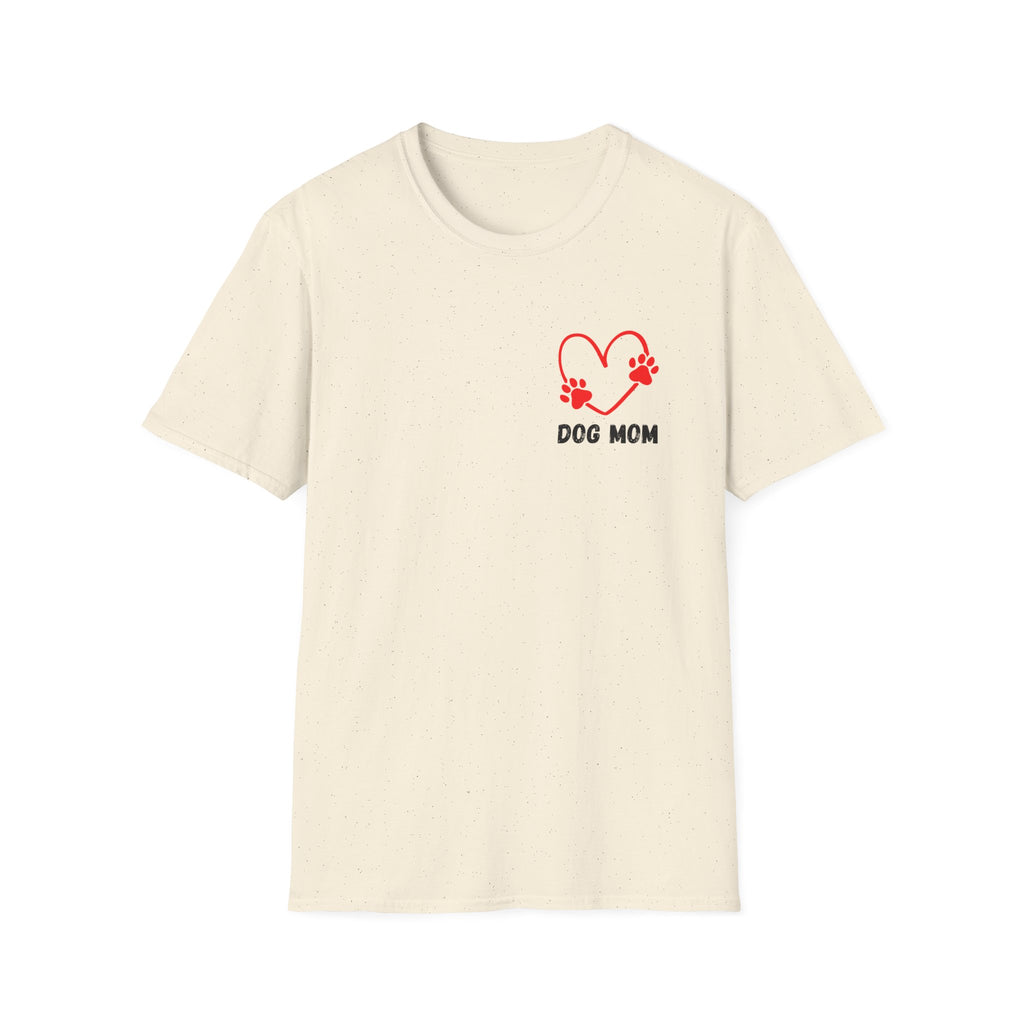 Dog Mom T‑Shirt — Heart Paw Print Tee for Pet Lovers