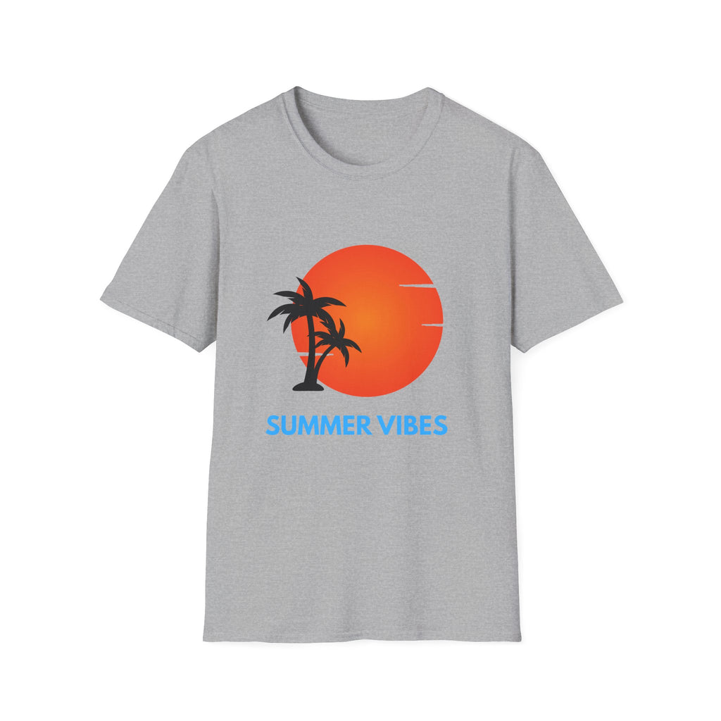 Sunset Palm T‑Shirt — "Summer Vibes" Tropical Beach Tee