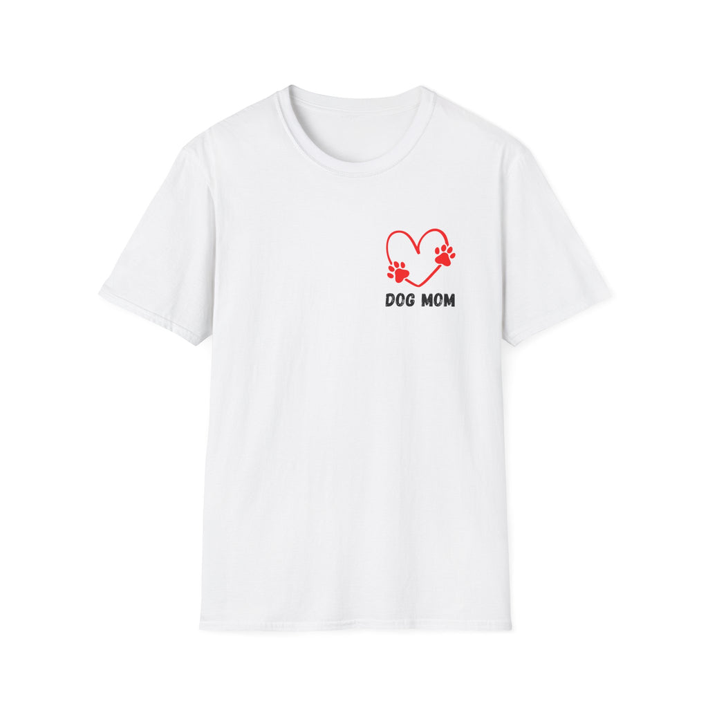 Dog Mom T‑Shirt — Heart Paw Print Tee for Pet Lovers