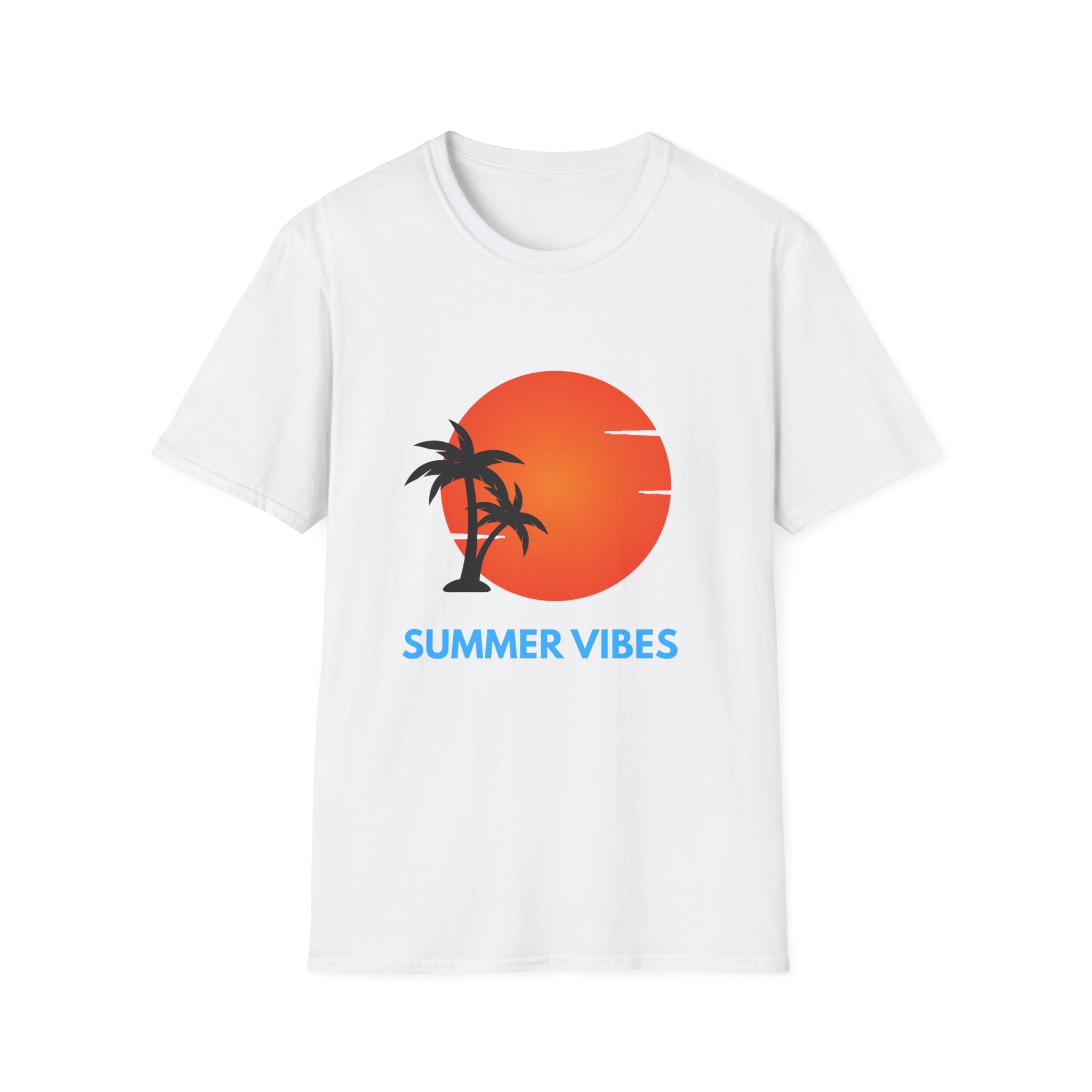 Sunset Palm T‑Shirt — "Summer Vibes" Tropical Beach Tee