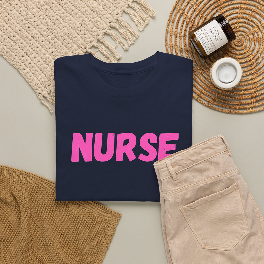 NURSE Pink Text T-Shirt