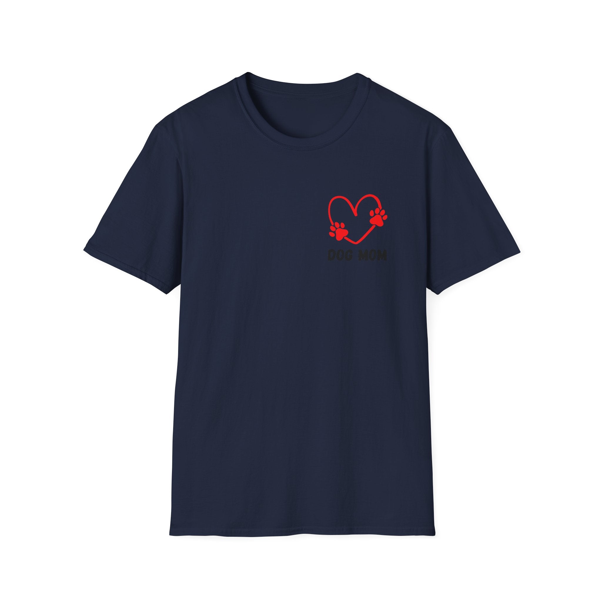Dog Mom T‑Shirt — Heart Paw Print Tee for Pet Lovers