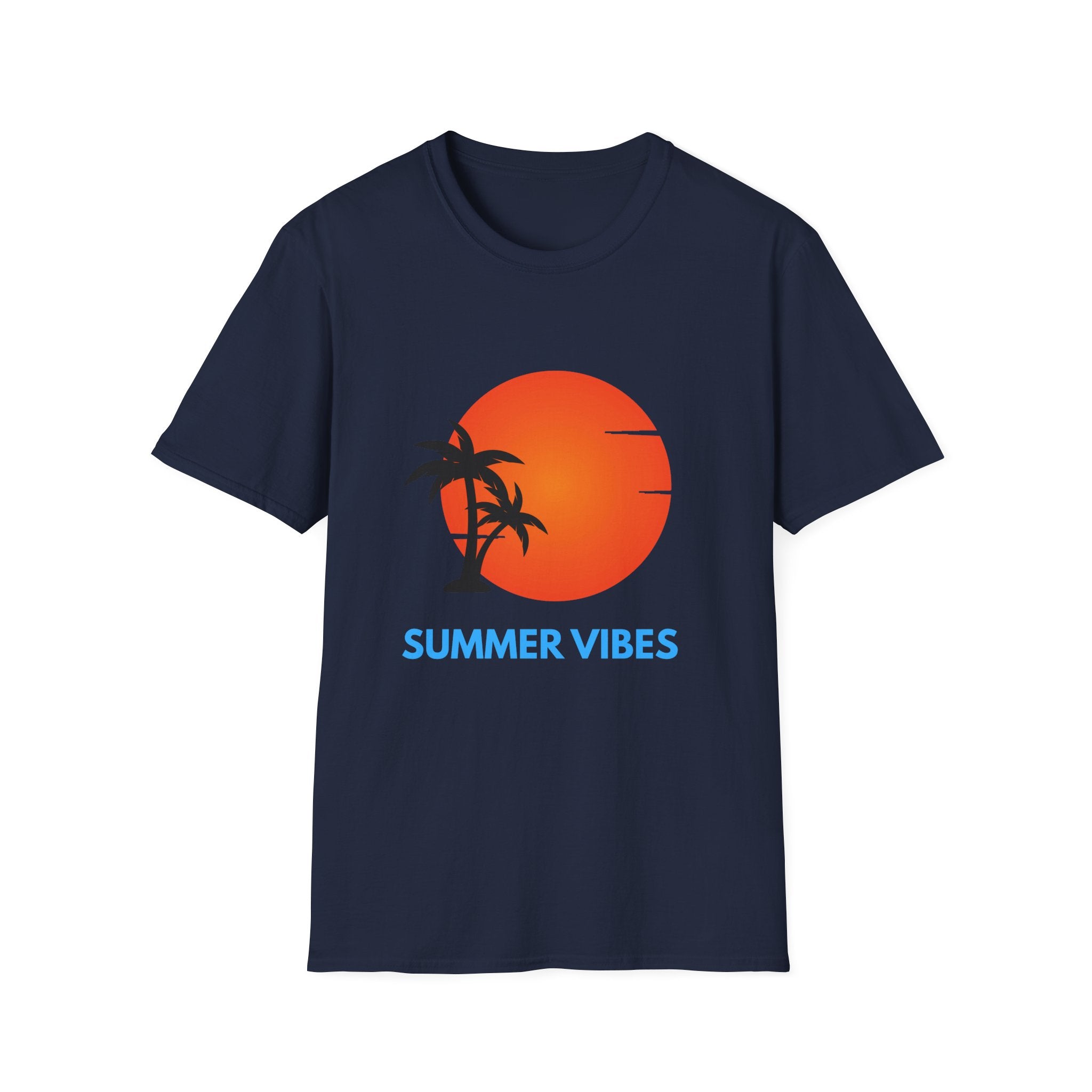 Sunset Palm T‑Shirt — "Summer Vibes" Tropical Beach Tee
